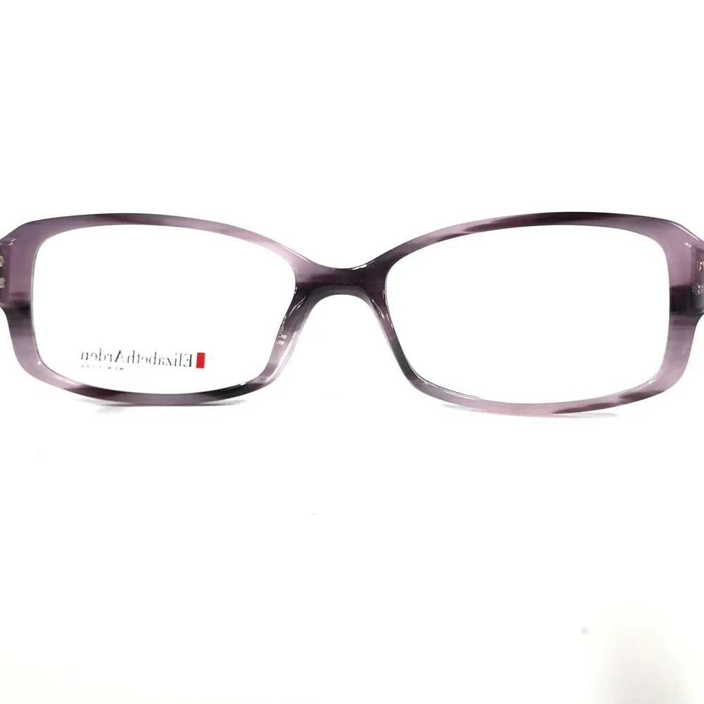 Elizabeth Arden Eyeglasses Frames EA1144-3 Purple Horn Silver 52-16-135